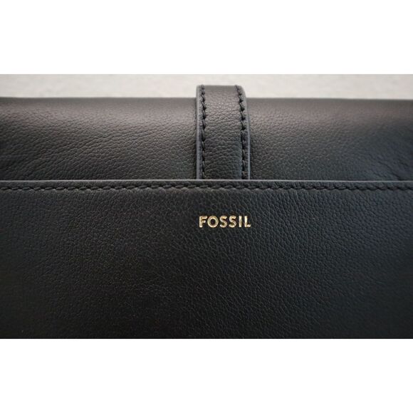 Fossil SHB3161001 Women's Black Pebble Emery Leather Crossbody Bag - Picture 10 of 16